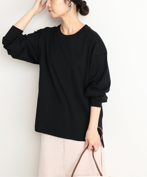 SLOBE IENA（スローブイエナ）の「40/2 ロングスリーブＴシャツ◆（Tシャツ/カットソー・レディース・ホワイト/ブラック/ベージュ/パープル系その他・FREE）」の7枚目の写真