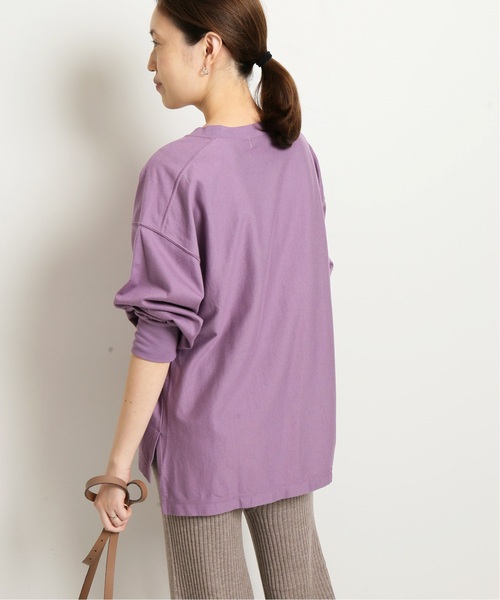 SLOBE IENA（スローブイエナ）の「40/2 ロングスリーブＴシャツ◆（Tシャツ/カットソー・レディース・ホワイト/ブラック/ベージュ/パープル系その他・FREE）」の12枚目の写真