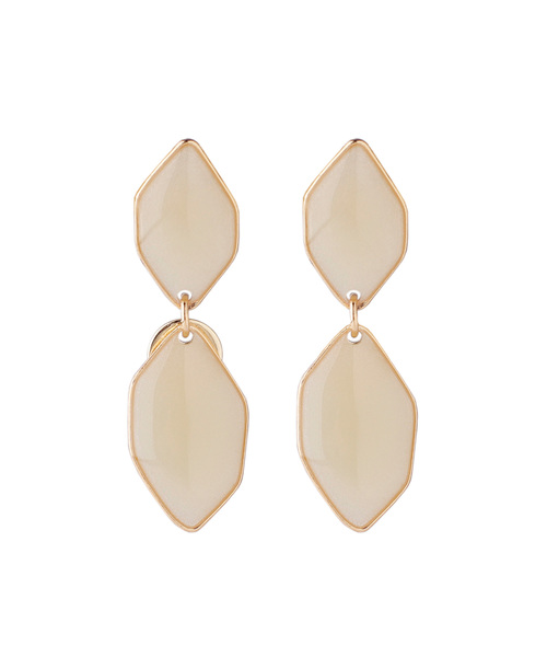 ANEMONE(アネモネ)の「ダブルヘキサゴンのつやつやミニピアス(ピアス(両耳用)・レディース・ベージュ/ブラウン/ブルー/グリーン/ライトピンク・FREE)」の11枚目の写真