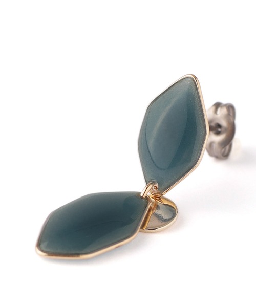 ANEMONE(アネモネ)の「ダブルヘキサゴンのつやつやミニピアス(ピアス(両耳用)・レディース・ベージュ/ブラウン/ブルー/グリーン/ライトピンク・FREE)」の8枚目の写真