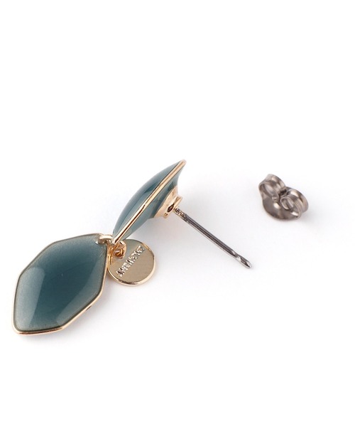 ANEMONE(アネモネ)の「ダブルヘキサゴンのつやつやミニピアス(ピアス(両耳用)・レディース・ベージュ/ブラウン/ブルー/グリーン/ライトピンク・FREE)」の9枚目の写真