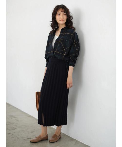 AMERICAN HOLIC(アメリカンホリック)の「ケーブルニットタイトスカート *(スカート・レディース・ベージュ/ネイビー・M/L)」の3枚目の写真