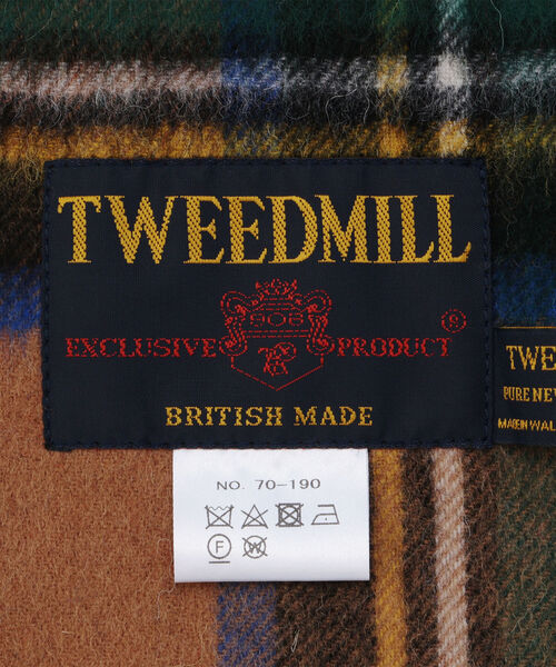 TWEED MILL(ツイードミル)の「【TWEED MILL/ツイードミル】チェック大判ストール(ストール/ショール・レディース・ホワイト系その他2/グレー系その他/ブラウン系その他/ブルー系その他/イエロー系その他/レッド系その他・FREE)」の10枚目の写真