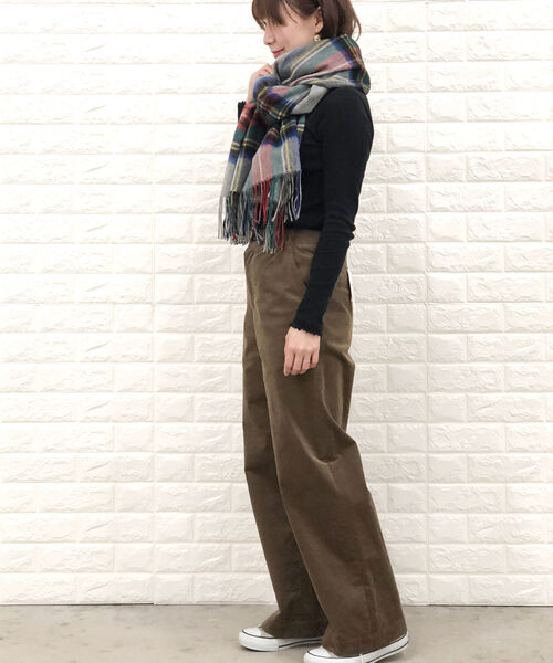 TWEED MILL(ツイードミル)の「【TWEED MILL/ツイードミル】チェック大判ストール(ストール/ショール・レディース・ホワイト系その他2/グレー系その他/ブラウン系その他/ブルー系その他/イエロー系その他/レッド系その他・FREE)」の22枚目の写真