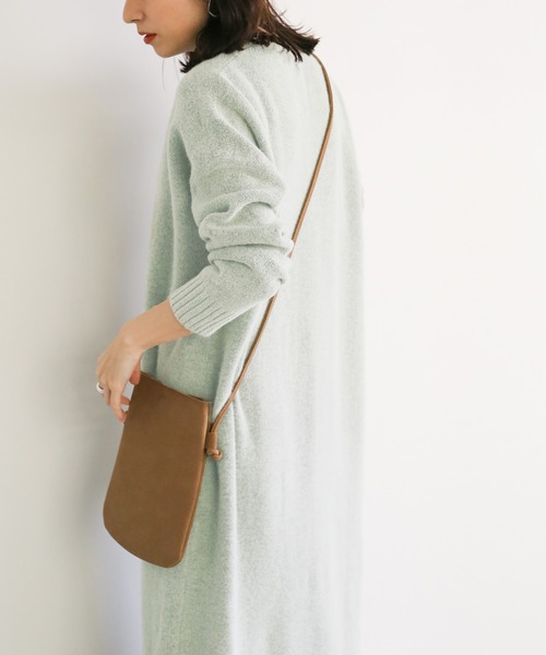 select MOCA(セレクトモカ)の「Uネックウールニットロングワンピース/リブ袖&裾シンプルマキシニットワンピース(ワンピース・レディース・ブラウン/ミント/チャコール・FREE)」の15枚目の写真