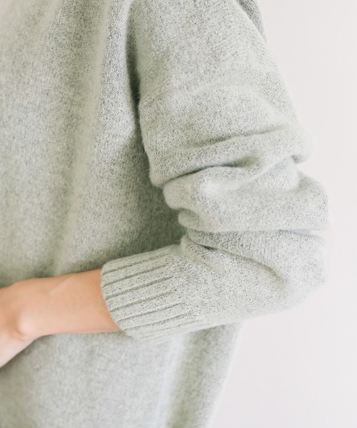 select MOCA(セレクトモカ)の「Uネックウールニットロングワンピース/リブ袖&裾シンプルマキシニットワンピース(ワンピース・レディース・ブラウン/ミント/チャコール・FREE)」の16枚目の写真