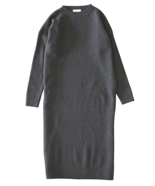 select MOCA(セレクトモカ)の「Uネックウールニットロングワンピース/リブ袖&裾シンプルマキシニットワンピース(ワンピース・レディース・ブラウン/ミント/チャコール・FREE)」の17枚目の写真