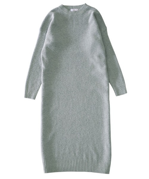 select MOCA(セレクトモカ)の「Uネックウールニットロングワンピース/リブ袖&裾シンプルマキシニットワンピース(ワンピース・レディース・ブラウン/ミント/チャコール・FREE)」の19枚目の写真