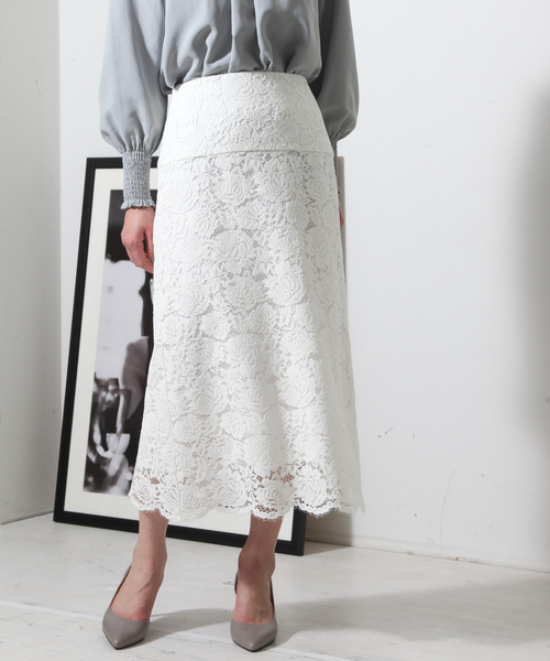 Tiara(ティアラ)の「Aラインレーススカート(スカート・レディース・ホワイト/ブルー/ブラック・S/M/L)」の12枚目の写真