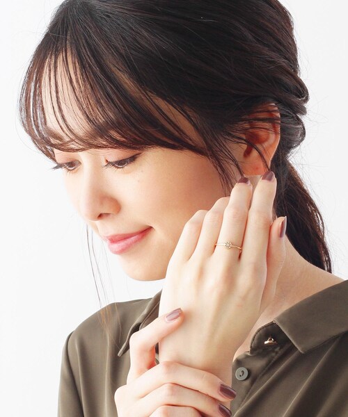 COCOSHNIK(ココシュニック)の「K10ダイヤモンド 透かし ラウンドリング(リング・レディース・アイボリー系・10号/12号/14号)」の10枚目の写真