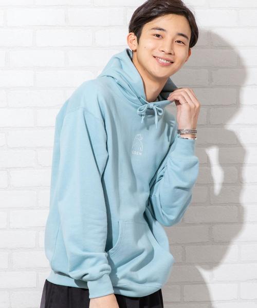 coen（コーエン）の「【FINEBOYS 3月号掲載】コーエンベアプリントスウェットパーカー(2020SS)#（パーカー・メンズ・ライトブルー/ホワイト・MEDIUM/SMALL/X-LARGE/LARGE）」の16枚目の写真