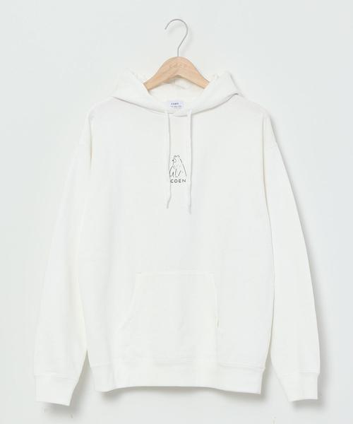 coen（コーエン）の「【FINEBOYS 3月号掲載】コーエンベアプリントスウェットパーカー(2020SS)#（パーカー・メンズ・ライトブルー/ホワイト・MEDIUM/SMALL/X-LARGE/LARGE）」の10枚目の写真