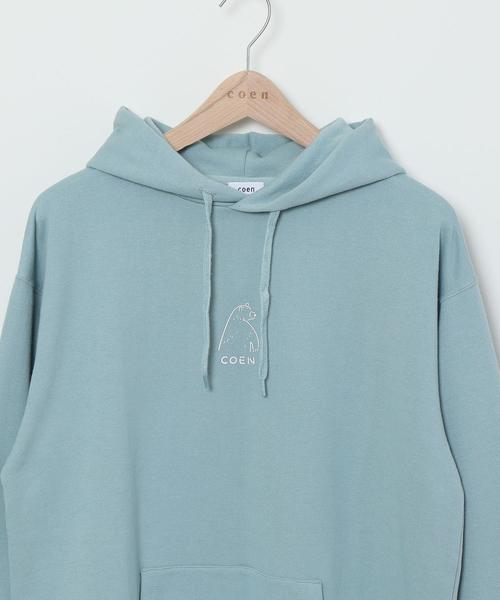 coen（コーエン）の「【FINEBOYS 3月号掲載】コーエンベアプリントスウェットパーカー(2020SS)#（パーカー・メンズ・ライトブルー/ホワイト・MEDIUM/SMALL/X-LARGE/LARGE）」の5枚目の写真