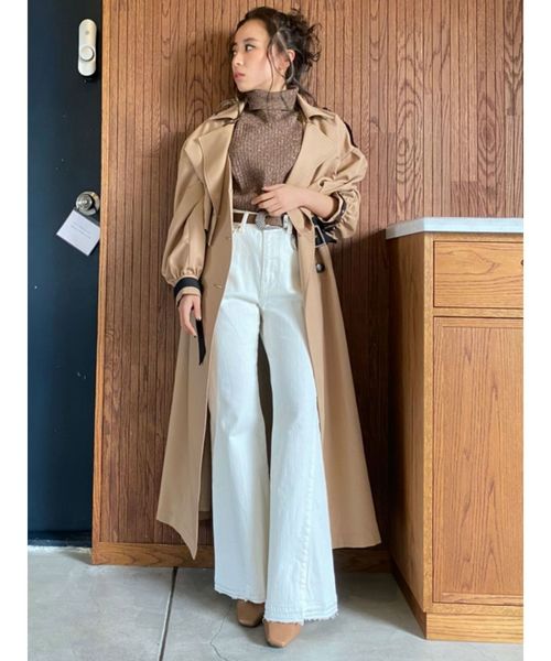 EVRIS（エヴリス）の「リメイクデニムフレアーパンツ（デニムパンツ・レディース・ブラック/ホワイト/ライトブルー・SMALL/MEDIUM）」の8枚目の写真