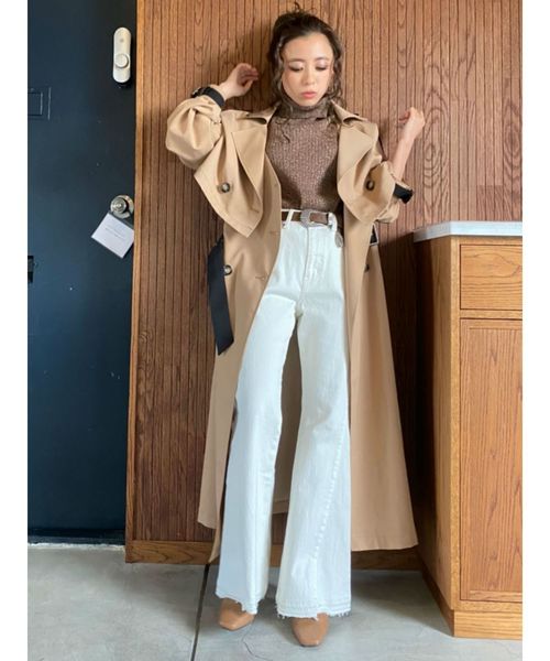 EVRIS（エヴリス）の「リメイクデニムフレアーパンツ（デニムパンツ・レディース・ブラック/ホワイト/ライトブルー・SMALL/MEDIUM）」の9枚目の写真