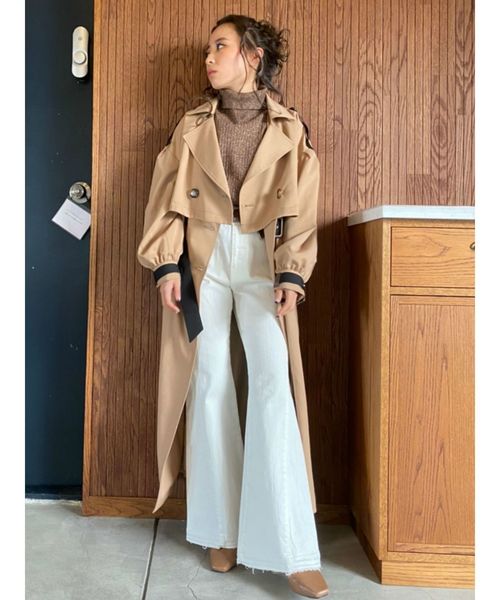 EVRIS（エヴリス）の「リメイクデニムフレアーパンツ（デニムパンツ・レディース・ブラック/ホワイト/ライトブルー・SMALL/MEDIUM）」の10枚目の写真