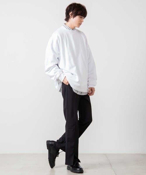 WEGO（ウィゴー）の「WEGO/ドローストリングルーズビッグシルエットプルオーバー（スウェット・メンズ・ブラック/ホワイト/ライトベージュ/パープル系その他・MEDIUM/LARGE）」の15枚目の写真