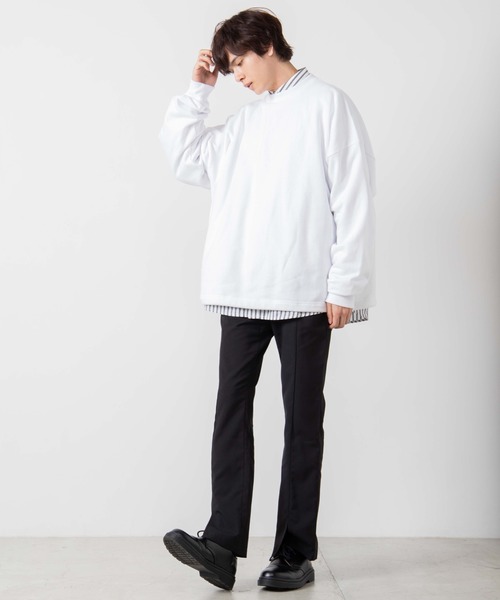 WEGO（ウィゴー）の「WEGO/ドローストリングルーズビッグシルエットプルオーバー（スウェット・メンズ・ブラック/ホワイト/ライトベージュ/パープル系その他・MEDIUM/LARGE）」の16枚目の写真