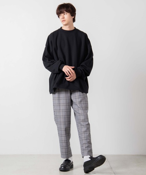 WEGO（ウィゴー）の「WEGO/ドローストリングルーズビッグシルエットプルオーバー（スウェット・メンズ・ブラック/ホワイト/ライトベージュ/パープル系その他・MEDIUM/LARGE）」の20枚目の写真