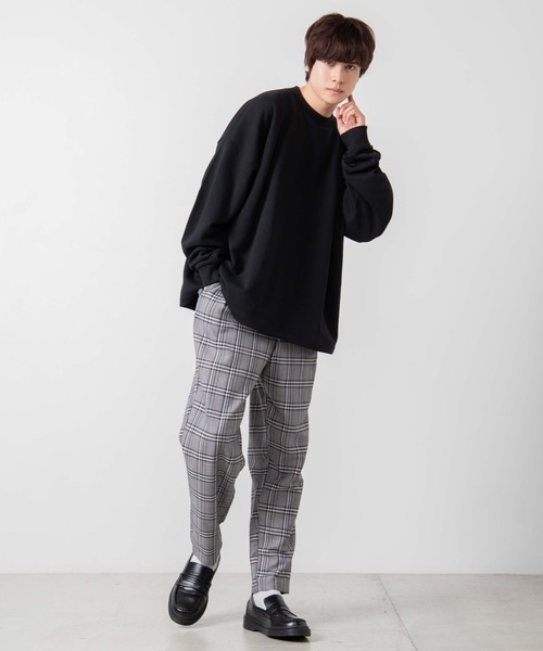 WEGO（ウィゴー）の「WEGO/ドローストリングルーズビッグシルエットプルオーバー（スウェット・メンズ・ブラック/ホワイト/ライトベージュ/パープル系その他・MEDIUM/LARGE）」の22枚目の写真