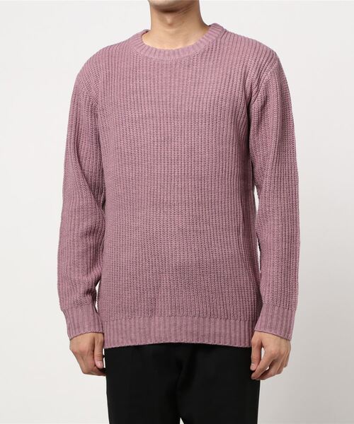 TONE SELECT WEAR(トーンセレクトウェア)の「【TONE SELECT WEAR】畦編みクルーネックニット(BL)(ニット/セーター・メンズ・ネイビー/ブラウン/カーキ/アイボリー/ホワイト系その他/ブラック系その他/グレー系その他/ベージュ系その他/ブルー系その他/杢グレー/ブラック系その他2/ホワイト系その他2/ワイン/ブラック/パープル系その他/ホワイト系その他3・MEDIUM/LARGE/X-LARGE)」の15枚目の写真