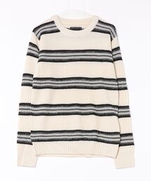 TONE SELECT GOODS（トーンセレクトグッズ）の「【TONE SELECT WEAR】畦編みクルーネックニット(BL)（ニット/セーター）」