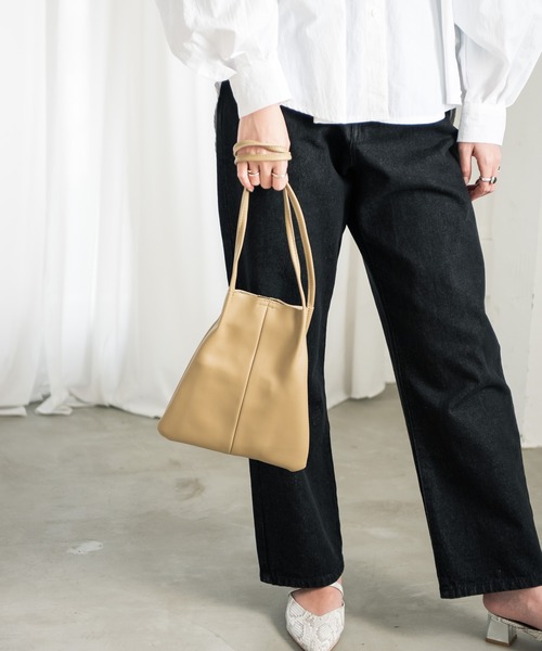 Aunt Marie's（アントマリーズ）の「AUNT MARIE’S　レザートートショルダーバッグ（トートバッグ・レディース・ブラック/ベージュ/カーキ・FREE）」の8枚目の写真