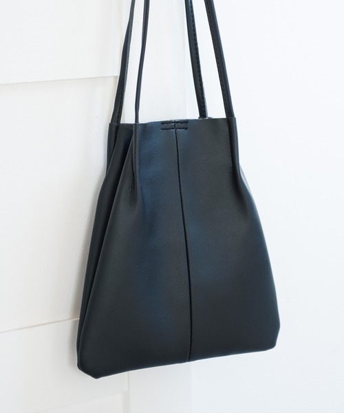 Aunt Marie's（アントマリーズ）の「AUNT MARIE’S　レザートートショルダーバッグ（トートバッグ・レディース・ブラック/ベージュ/カーキ・FREE）」の11枚目の写真