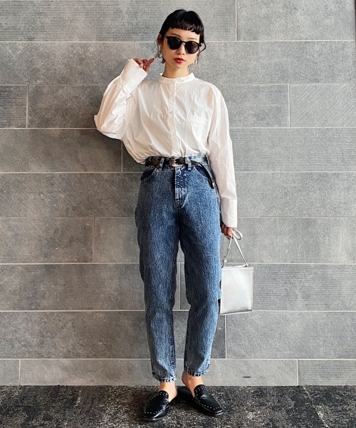 PAGEBOY(ページボーイ)の「バックリボンBIGシャツ(シャツ/ブラウス・レディース・ブラック/オフホワイト/グレイッシュベージュ・FREE)」の8枚目の写真