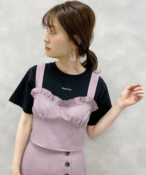 one after another NICE CLAUP（ワンアフターアナザーナイスクラップ）の「ぷっくりロゴＴシャツ（Tシャツ/カットソー・レディース・オフホワイト/サックスブルー/ブラック・FREE）」の17枚目の写真