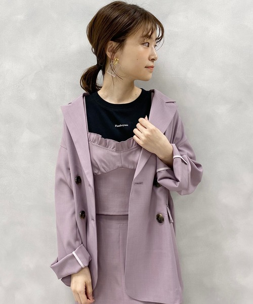 one after another NICE CLAUP（ワンアフターアナザーナイスクラップ）の「ぷっくりロゴＴシャツ（Tシャツ/カットソー・レディース・オフホワイト/サックスブルー/ブラック・FREE）」の12枚目の写真