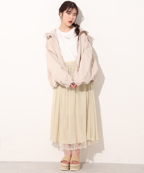 one after another NICE CLAUP（ワンアフターアナザーナイスクラップ）の「ぷっくりロゴＴシャツ（Tシャツ/カットソー・レディース・オフホワイト/サックスブルー/ブラック・FREE）」の9枚目の写真