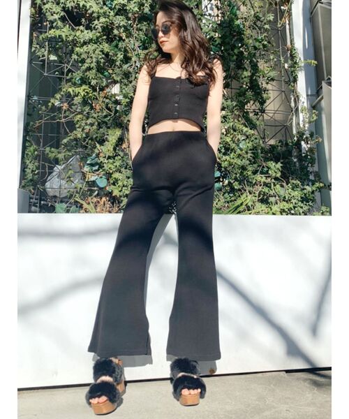 GYDA（ジェイダ）の「ワッフルフリルキャミビスチェ（キャミソール・レディース・ブラック/ベージュ/カーキ・FREE）」の16枚目の写真