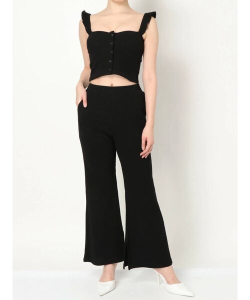 GYDA（ジェイダ）の「ワッフルフリルキャミビスチェ（キャミソール・レディース・ブラック/ベージュ/カーキ・FREE）」の10枚目の写真