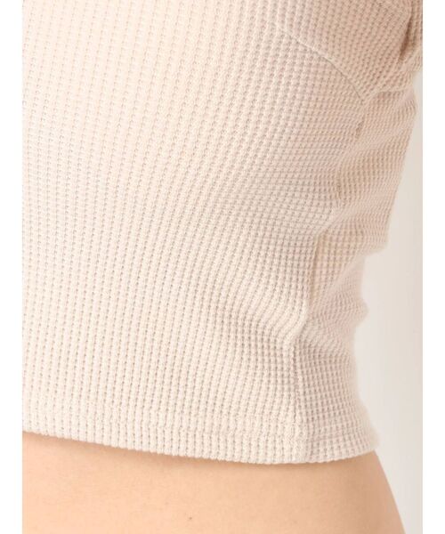 GYDA（ジェイダ）の「ワッフルフリルキャミビスチェ（キャミソール・レディース・ブラック/ベージュ/カーキ・FREE）」の15枚目の写真