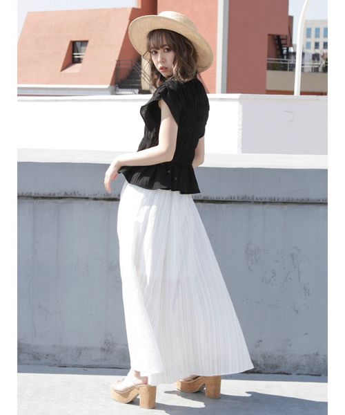 dazzlin（ダズリン）の「シャーベットフレアスカート（スカート・レディース・グリーン/ブルー/オフホワイト・SMALL/MEDIUM）」の6枚目の写真