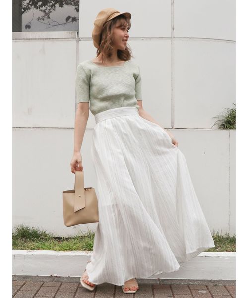 dazzlin（ダズリン）の「シャーベットフレアスカート（スカート・レディース・グリーン/ブルー/オフホワイト・SMALL/MEDIUM）」の14枚目の写真