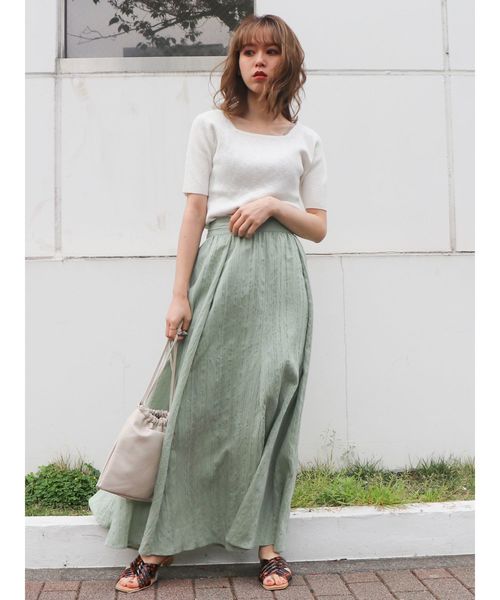 dazzlin（ダズリン）の「シャーベットフレアスカート（スカート・レディース・グリーン/ブルー/オフホワイト・SMALL/MEDIUM）」の19枚目の写真