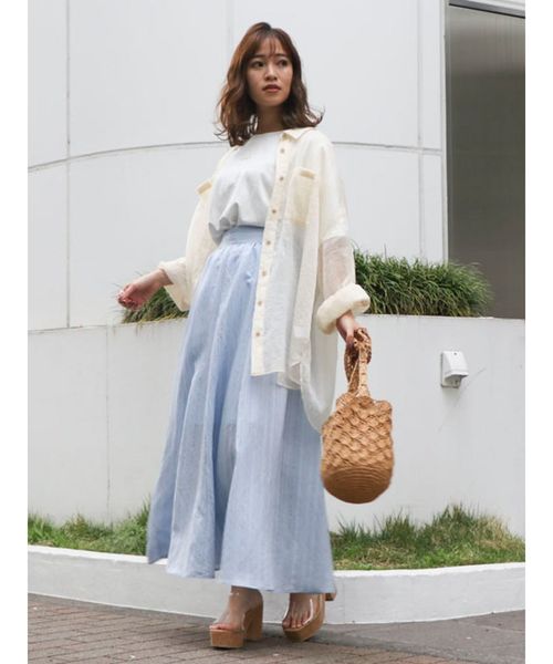 dazzlin（ダズリン）の「シャーベットフレアスカート（スカート・レディース・グリーン/ブルー/オフホワイト・SMALL/MEDIUM）」の22枚目の写真