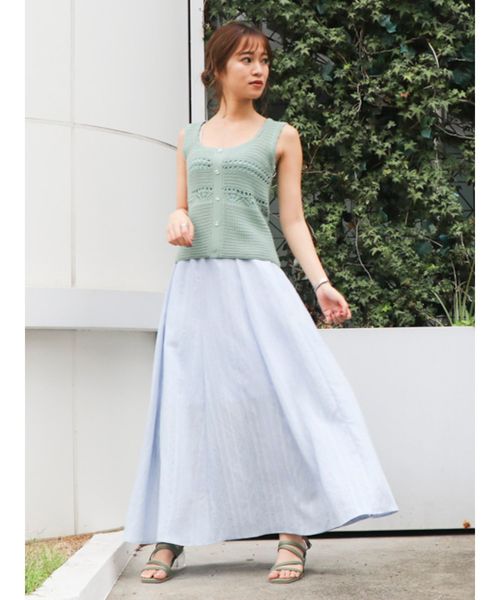 dazzlin（ダズリン）の「シャーベットフレアスカート（スカート・レディース・グリーン/ブルー/オフホワイト・SMALL/MEDIUM）」の12枚目の写真