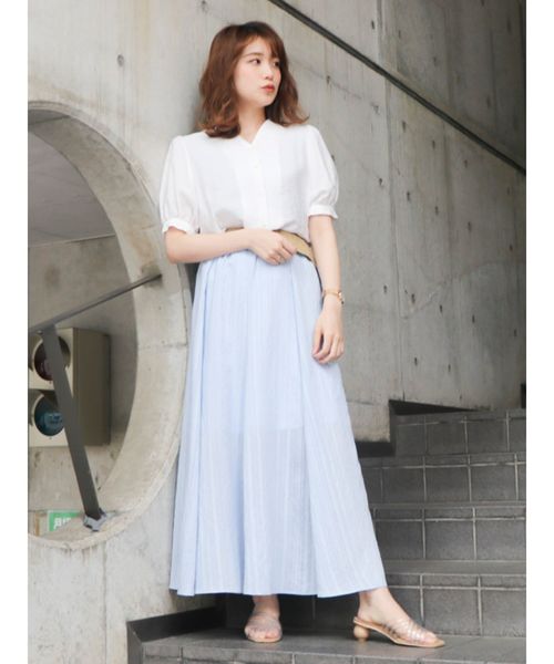 dazzlin（ダズリン）の「シャーベットフレアスカート（スカート・レディース・グリーン/ブルー/オフホワイト・SMALL/MEDIUM）」の5枚目の写真