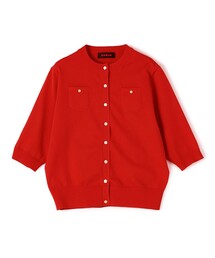 ファインポリエステル ハーフスリーブポケットカーディガン