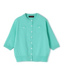 ファインポリエステル ハーフスリーブポケットカーディガン