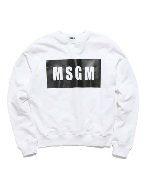 MSGM(エムエスジーエム)の「MSGM/エムエスジーエム PANEL SWEAT SHIRT ボックスロゴ スウェットトレーナー(スウェット・レディース・ブラック/ホワイト・XS/S/M/L)」の1枚目の写真