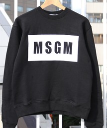 MSGM/エムエスジーエム PANEL SWEAT SHIRT ボックスロゴ スウェットトレーナー