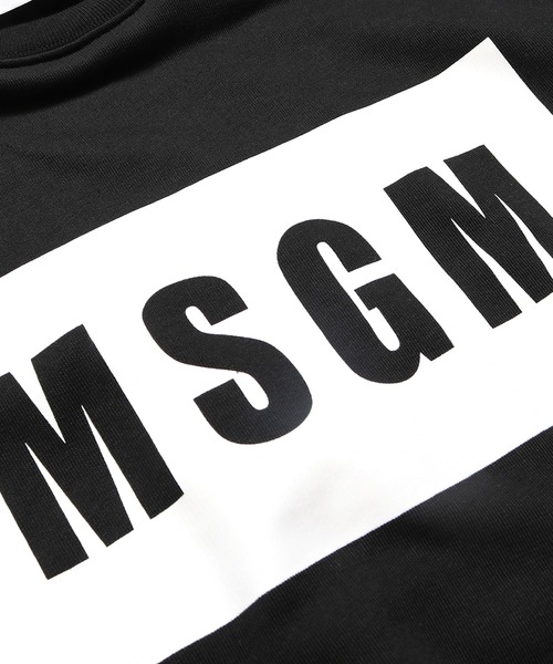 MSGM(エムエスジーエム)の「MSGM/エムエスジーエム PANEL SWEAT SHIRT ボックスロゴ スウェットトレーナー(スウェット・レディース・ブラック/ホワイト・XS/S/M/L)」の4枚目の写真