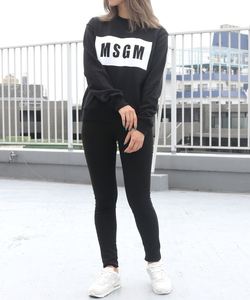 MSGM(エムエスジーエム)の「MSGM/エムエスジーエム PANEL SWEAT SHIRT ボックスロゴ スウェットトレーナー(スウェット・レディース・ブラック/ホワイト・XS/S/M/L)」の11枚目の写真