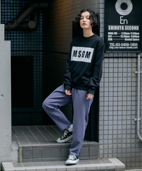 MSGM(エムエスジーエム)の「MSGM/エムエスジーエム PANEL SWEAT SHIRT ボックスロゴ スウェットトレーナー(スウェット・レディース・ブラック/ホワイト・XS/S/M/L)」の16枚目の写真
