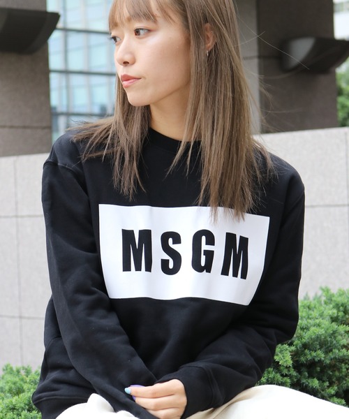 MSGM(エムエスジーエム)の「MSGM/エムエスジーエム PANEL SWEAT SHIRT ボックスロゴ スウェットトレーナー(スウェット・レディース・ブラック/ホワイト・XS/S/M/L)」の15枚目の写真