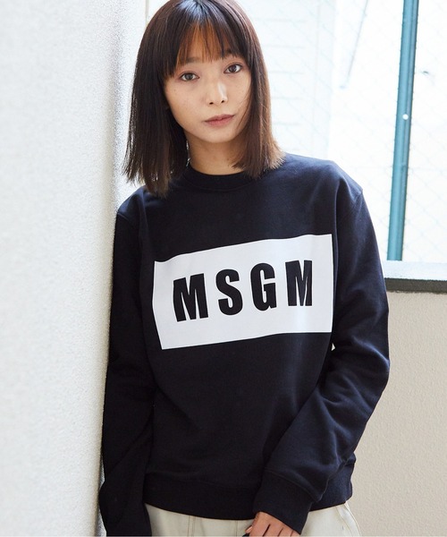 MSGM(エムエスジーエム)の「MSGM/エムエスジーエム PANEL SWEAT SHIRT ボックスロゴ スウェットトレーナー(スウェット・レディース・ブラック/ホワイト・XS/S/M/L)」の18枚目の写真